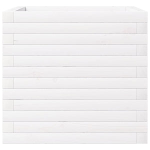 Odlingslådor vit 50x50x46 cm massiv furu