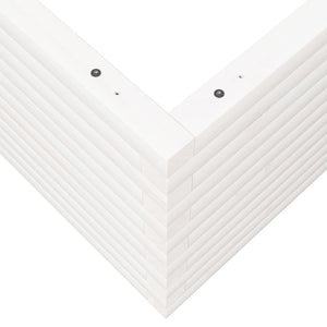 Odlingslåda vit 100x100x46 cm massiv furu