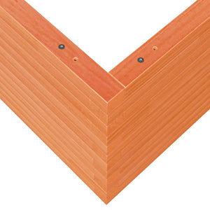 Odlingslåda vaxbrun 100x100x46 cm massiv furu