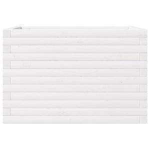 Odlingslådor vit 70x40x46 cm massiv furu