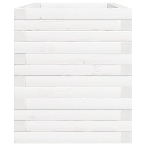 Odlingslådor vit 70x40x46 cm massiv furu