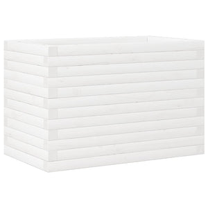 Odlingslådor vit 70x40x46 cm massiv furu