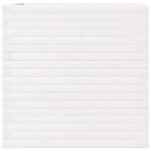 Odlingslåda vit 70x70x68,5 cm massiv furu