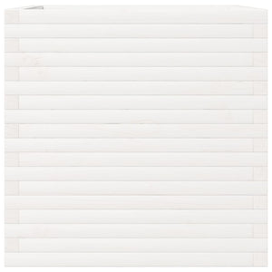 Odlingslåda vit 70x70x68,5 cm massiv furu