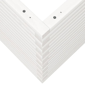 Odlingslåda 80x80x68,5 cm vit massiv furu