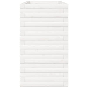 Odlingslåda vit 90x40x68,5 cm massiv furu