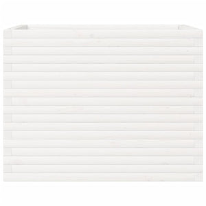 Odlingslåda vit 90x60x68,5 cm massiv furu