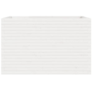 Odlingslåda vit 110x60x68,5 cm massiv furu