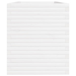 Odlingslåda vit 110x60x68,5 cm massiv furu