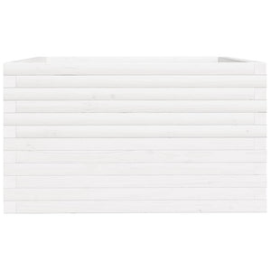 Odlingslåda vit 80x80x49,5 cm massiv furu