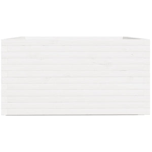 Odlingslåda vit 90x90x49,5 cm massiv furu