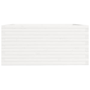 Odlingslåda vit 100x100x49,5 cm massiv furu