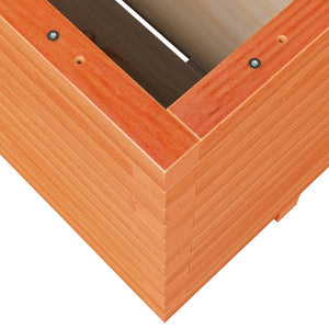 Odlingslåda vaxbrun 100x100x49,5 cm massiv furu