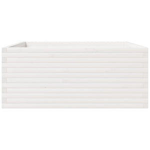 Odlingslåda vit 110x110x49,5 cm massiv furu