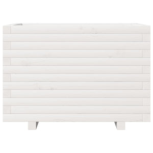 Odlingslåda vit 70x40x49,5 cm massiv furu