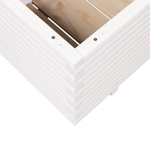 Odlingslåda vit 110x60x49,5 cm massiv furu
