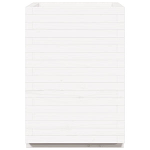 Odlingslåda 50x50x72,5 cm vit massiv furu