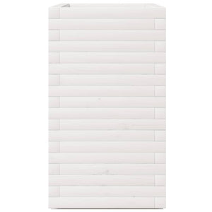 Odlingslåda vit 70x40x72,5 cm massiv furu