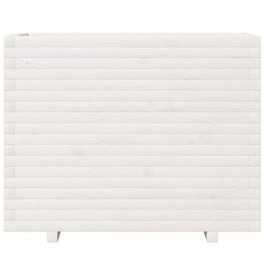 Odlingslåda vit 90x40x72,5 cm massiv furu