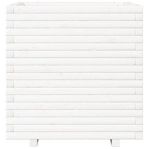 Odlingslåda 70x70x72 cm vit massiv furu