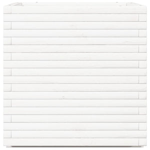Odlingslåda 70x70x72 cm vit massiv furu