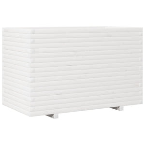 Odlingslåda 110x60x72 cm vit massiv furu