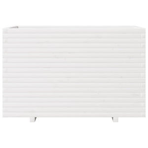 Odlingslåda 110x60x72 cm vit massiv furu