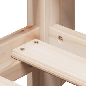 Våningssäng med stege och tak 80x200 cm massiv furu