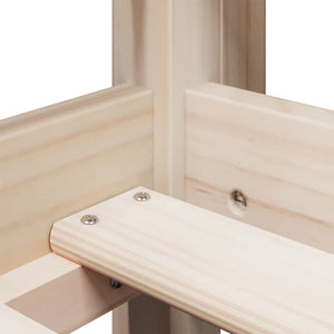 Våningssäng med stege och tak 80x200 cm massiv furu