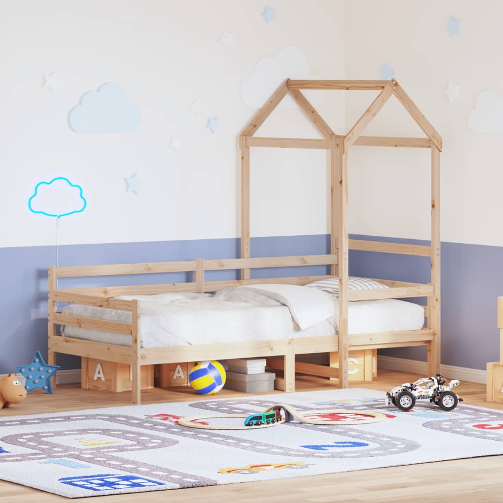 Dagbädd med tak 80x200 cm massiv furu