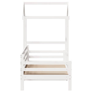 Dagbädd med tak vit 80x200 cm massiv furu