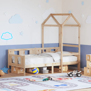 Dagbädd med tak 90x200 cm massiv furu