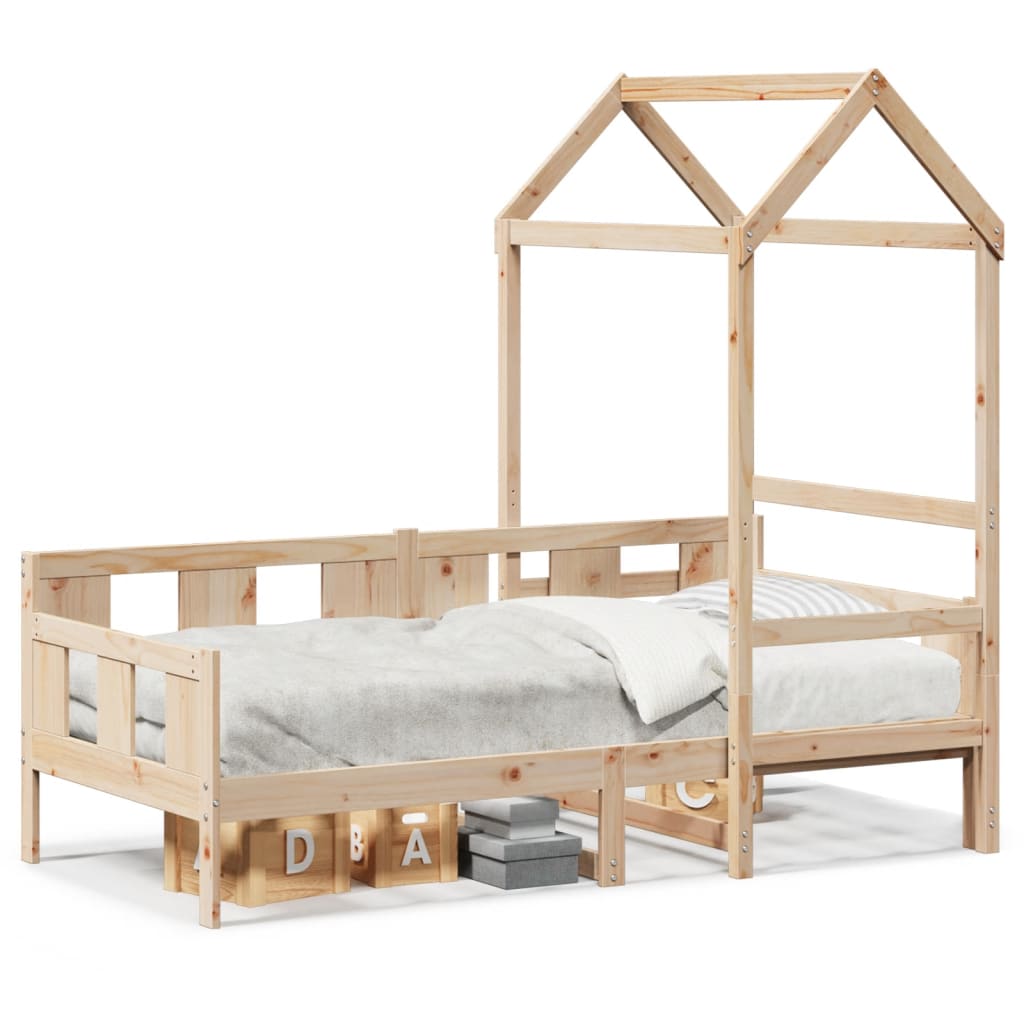Dagbädd med tak 80x200 cm massiv furu
