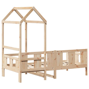 Dagbädd med tak 80x200 cm massiv furu