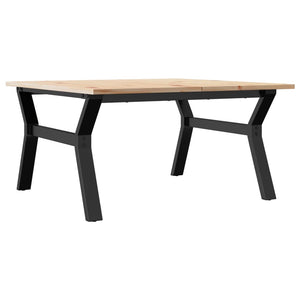Soffbord Y-ram 80x80x45 cm massiv furu och stål