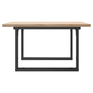 Soffbord O-ram 90x90x45,5 cm massiv furu och stål
