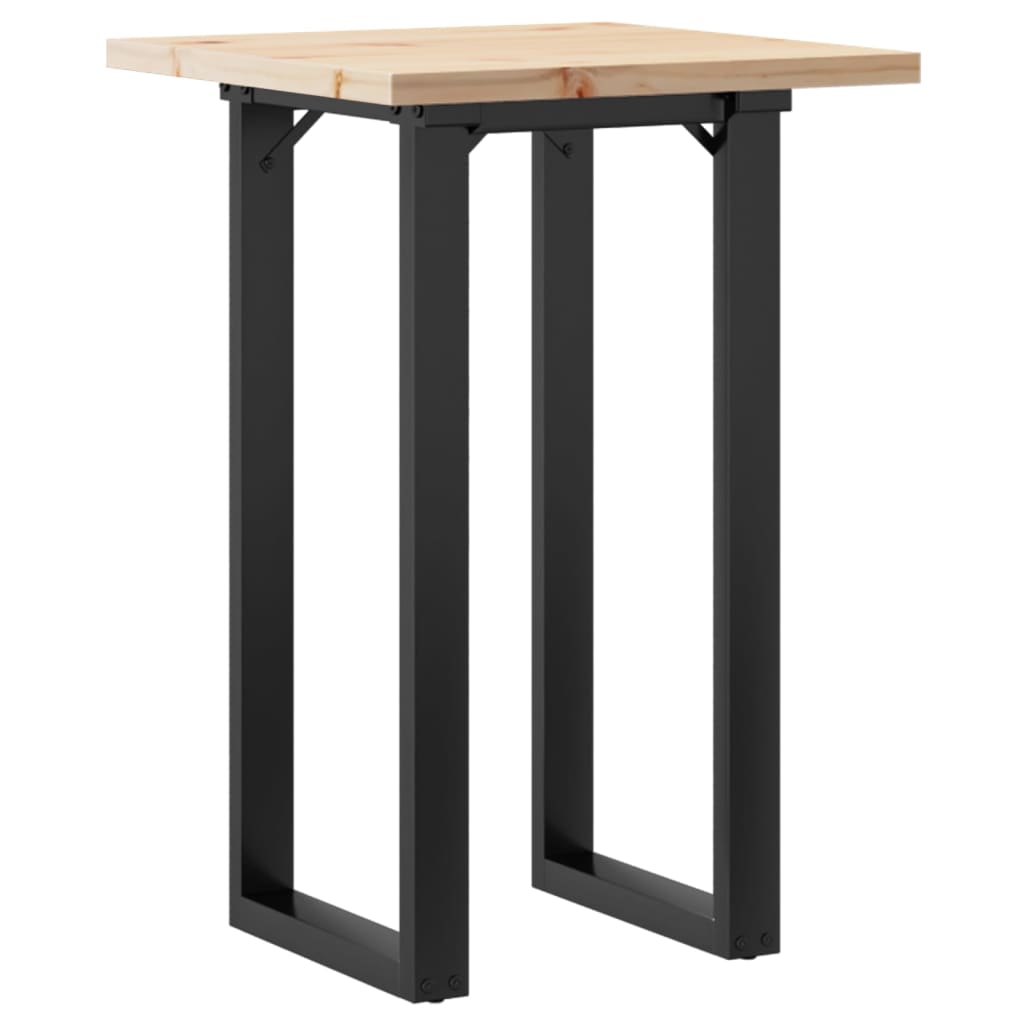 Matbord O-ram 50x50x75,5 cm massiv furu och stål