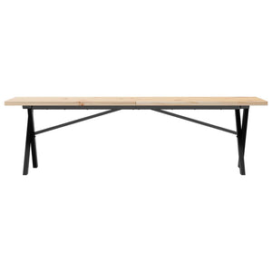 Soffbord X-ram 160x40x45,5 cm massiv furu och stål