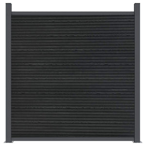 Staketpanel grå 353x186 cm WPC