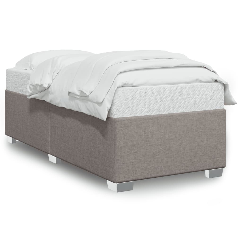 Sängram utan madrass Taupe 90x200 cm tyg