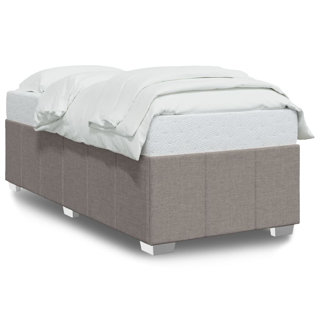 Sängram utan madrass Taupe 80x200cm tyg