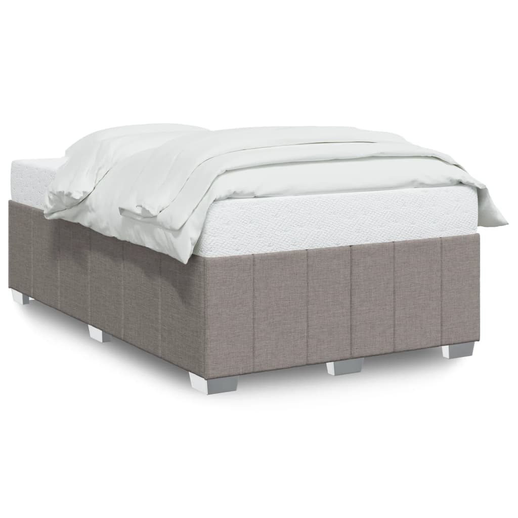 Sängram utan madrass taupe 120x200 cm tyg
