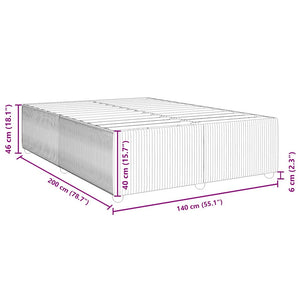 Sängram utan madrass svart 140x200 cm sammet