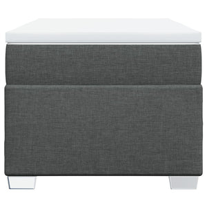 Ramsäng med madrass mörkgrå 90x190 cm tyg