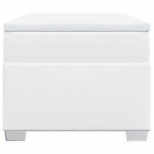 Ramsäng med madrass vit 80x200 cm konstläder