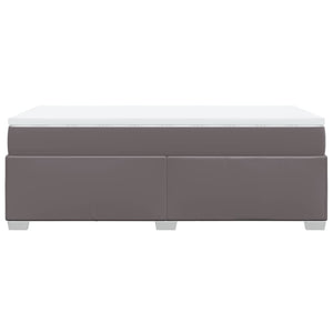 Ramsäng med madrass grå 80x200 cm konstläder