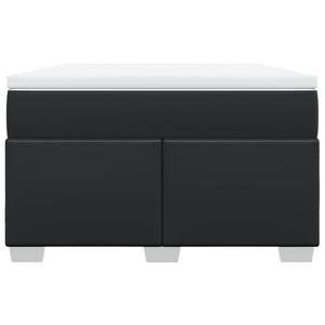 Ramsäng med madrass svart 120x190 cm konstläder