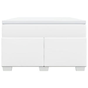 Ramsäng med madrass vit 120x200 cm konstläder