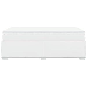 Ramsäng med madrass vit 120x200 cm konstläder