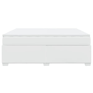 Ramsäng med madrass vit 180x200 cm konstläder